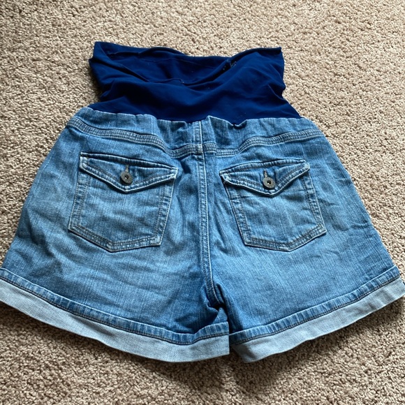Bundle (3) Maternity Denim Shorts Sz Medium Medium Wash - Picture 6 of 12